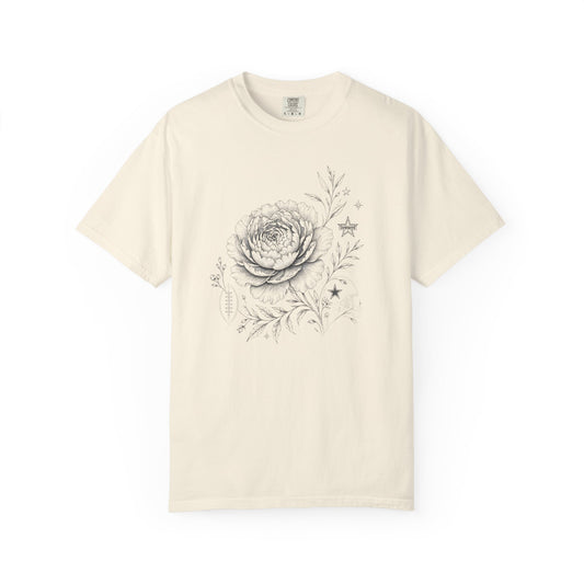 Cowboys Shirt for Women, Dallas Comfort Colors Peony Floral Tee, Cottagecore Football Top for Game Day, Flower Tee for Her and Wife