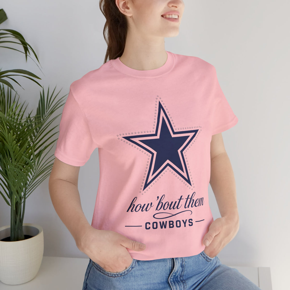 Cowboys Tshirt for Women, How Bout Them Dallas Football Tee for Game Day, Sunday Watch Party Top for Her, Fan Shirt for Wife and Girlfriend