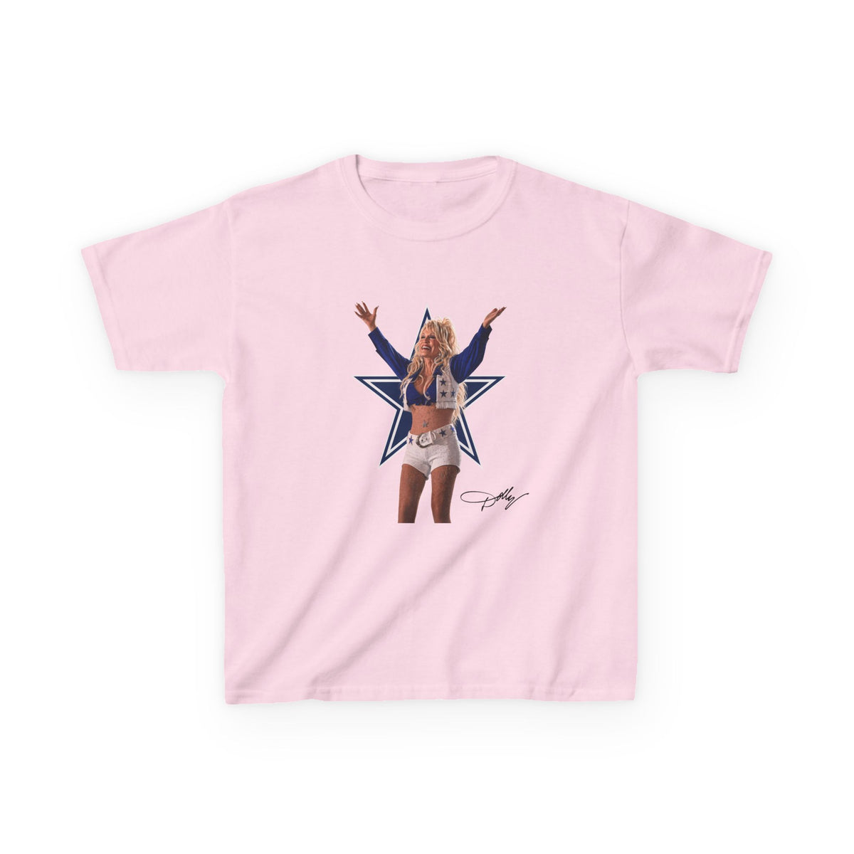 Kids Tee, Dolly Parton Cowboys Halftime Youth Shirt for Mom and Me Matching Game Day, Little Dallas Fan Outfit, Navy Star Graphic Tee