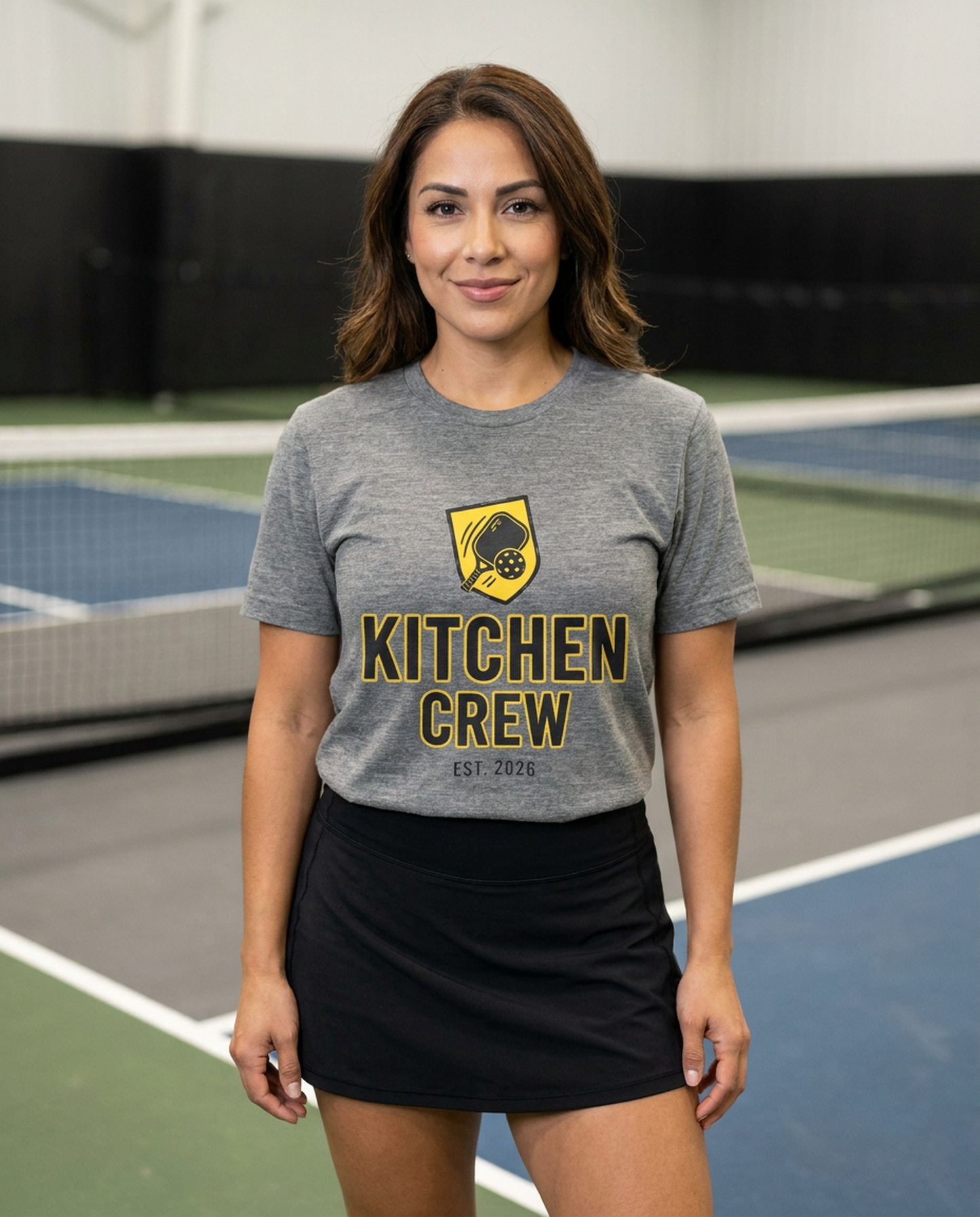 Kitchen Crew Pickleball T-Shirt, Pickleball Player Tee with Paddle Print