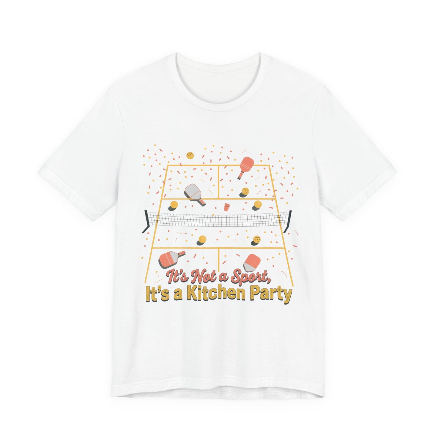 Pickleball Kitchen Party Graphic Tee - Funny Pickleball Player Shirt