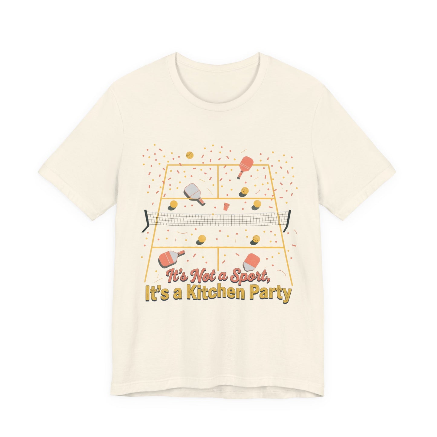 Pickleball Kitchen Party Graphic Tee - Funny Pickleball Player Shirt
