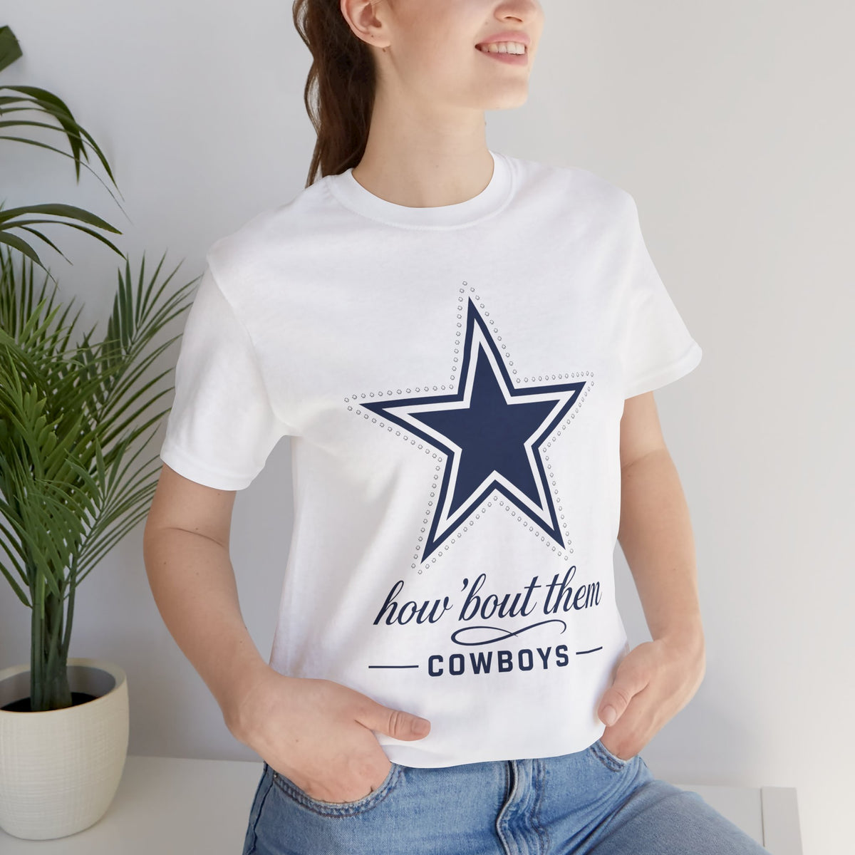 Cowboys Tshirt for Women, How Bout Them Dallas Football Tee for Game Day, Sunday Watch Party Top for Her, Fan Shirt for Wife and Girlfriend
