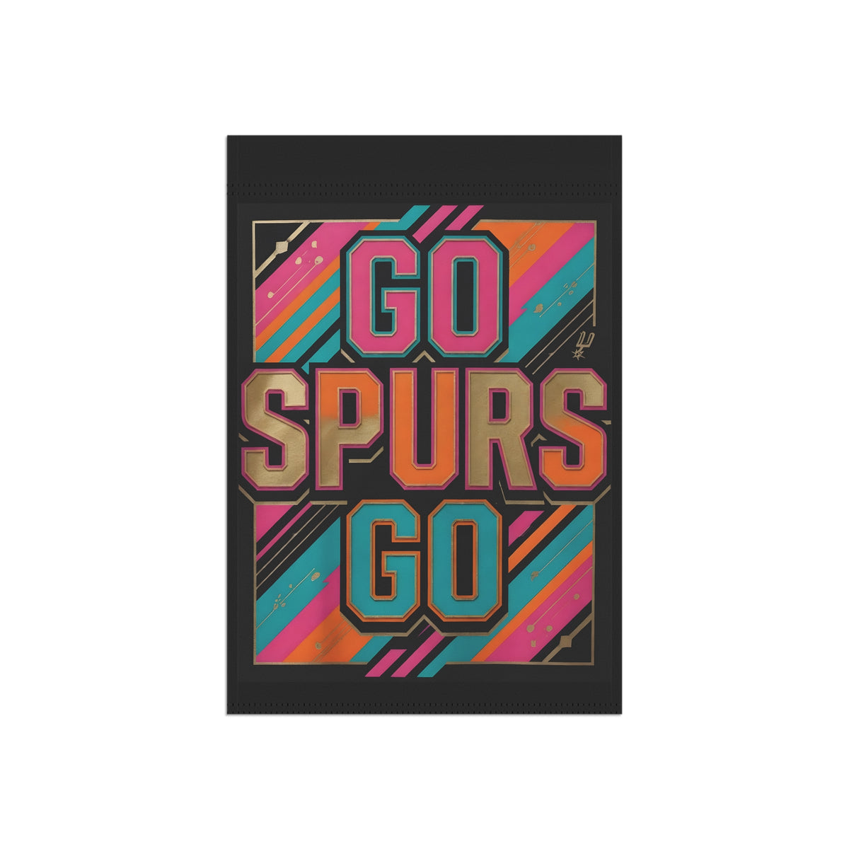 Fiesta Decor for San Antonio Fan, Go Spurs Go Garden Flag for Front Porch, Party Banner for Game Night, Basketball Flag for Teen and Dad