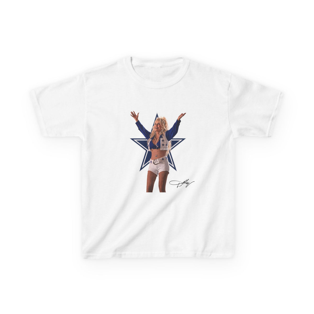 Kids Tee, Dolly Parton Cowboys Halftime Youth Shirt for Mom and Me Matching Game Day, Little Dallas Fan Outfit, Navy Star Graphic Tee