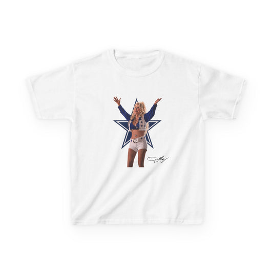 Kids Tee, Dolly Parton Cowboys Halftime Youth Shirt for Mom and Me Matching Game Day, Little Dallas Fan Outfit, Navy Star Graphic Tee