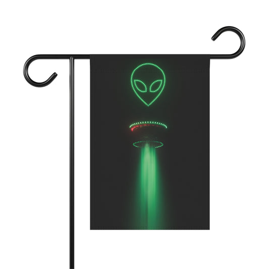 Wemby UFO Garden Flag for Spurs Fan, Alien Yard Decor for Outdoor Porch, Neon Green Basketball Banner, San Antonio Flag for Dad