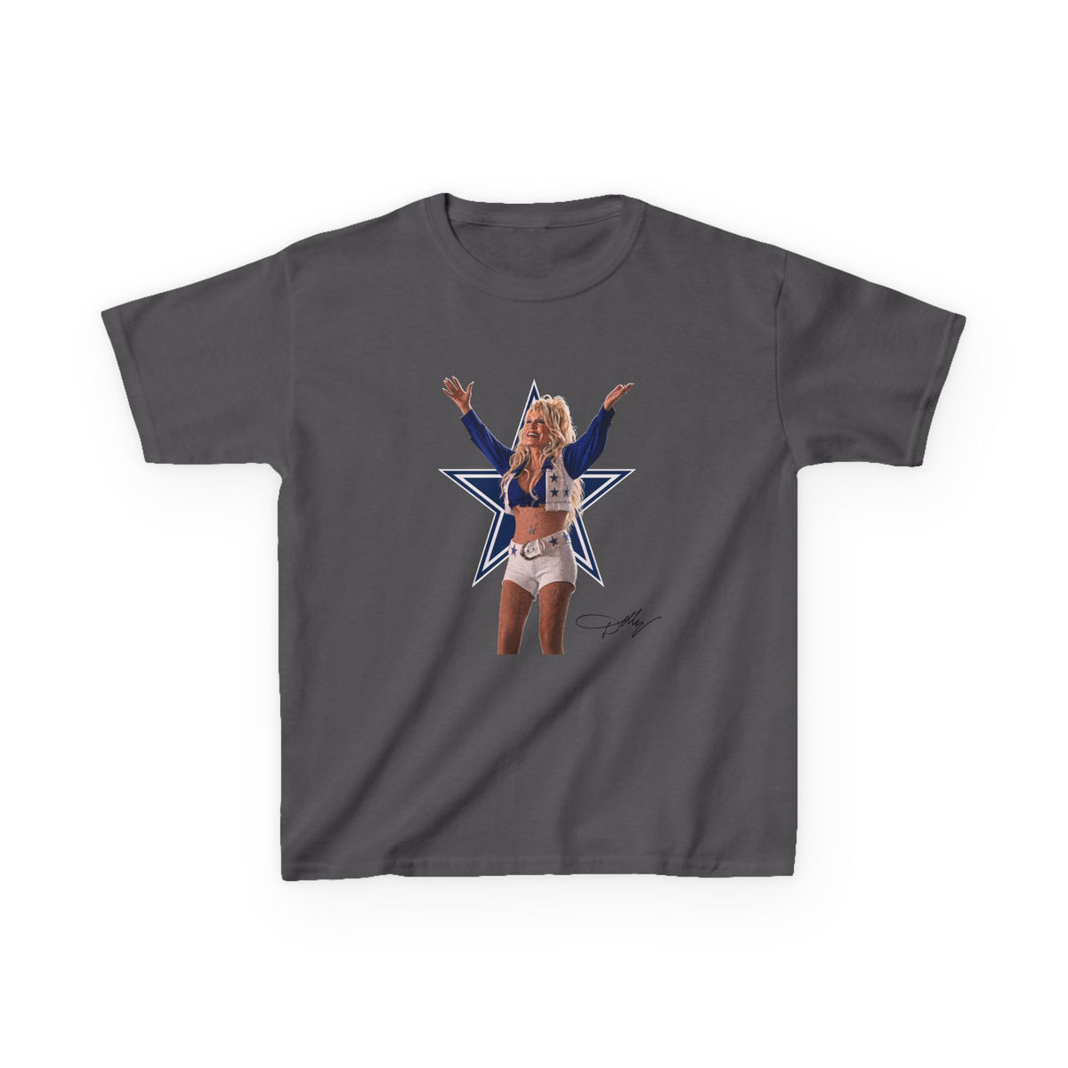 Kids Tee, Dolly Parton Cowboys Halftime Youth Shirt for Mom and Me Matching Game Day, Little Dallas Fan Outfit, Navy Star Graphic Tee