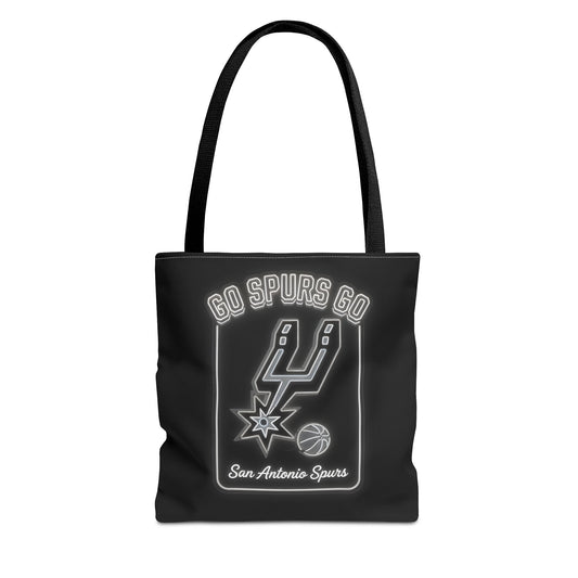 Tote Bag for Women, Go Spurs Go Shopping Purse, San Antonio Basketball Fan Carryall for Work and Gym, Bag for Mom and Teacher Friend