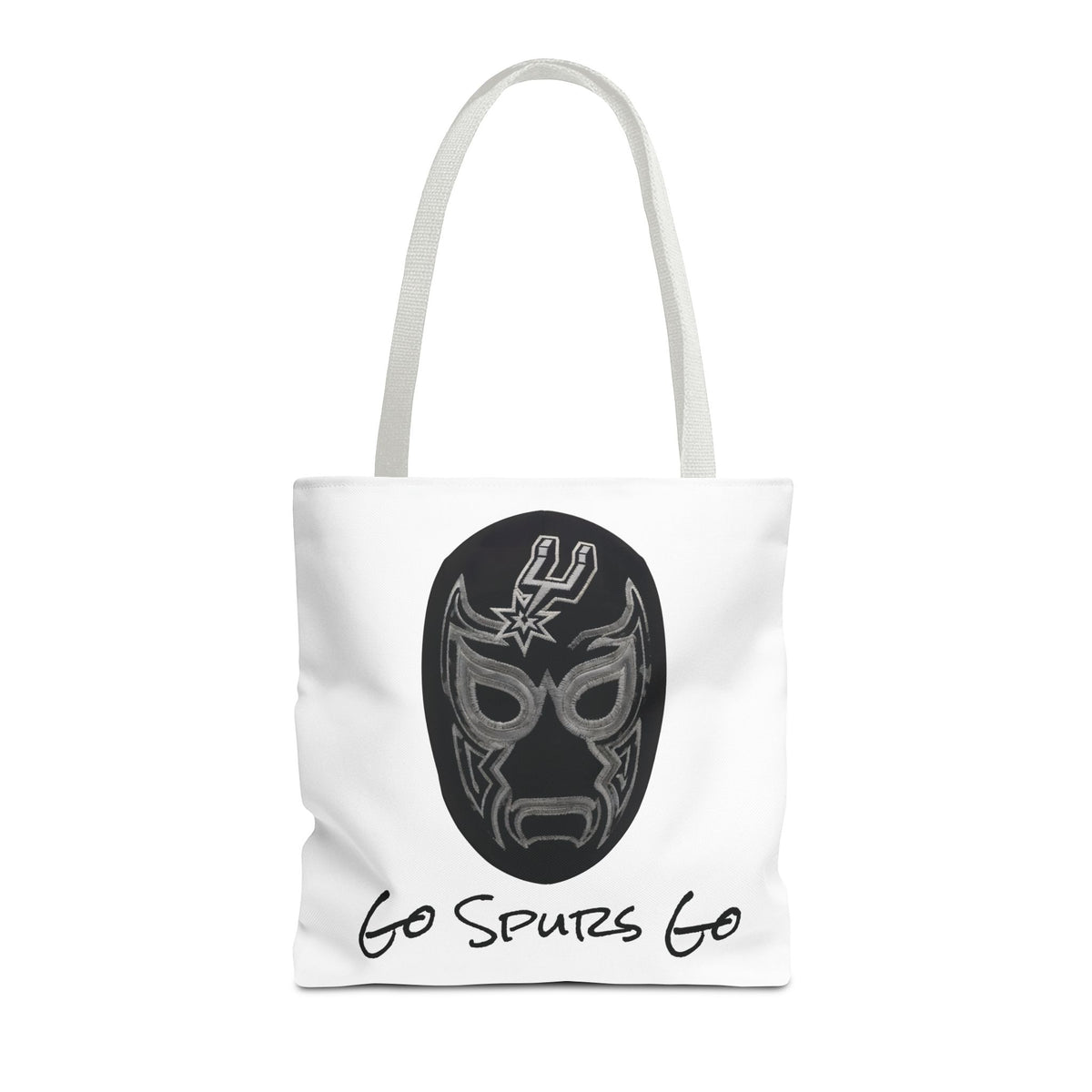 Lucha Libre Tote Bag for Women, Luchador Mask Art Carryall, Go Spurs Go Market Purse for Basketball Fan, San Antonio Bag for Mom