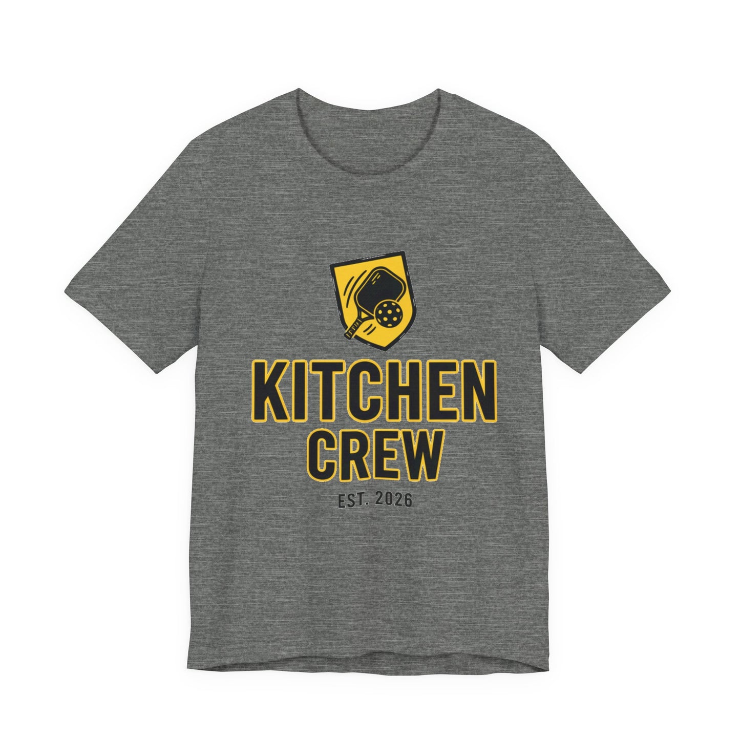 Kitchen Crew Pickleball T-Shirt, Pickleball Player Tee with Paddle Print