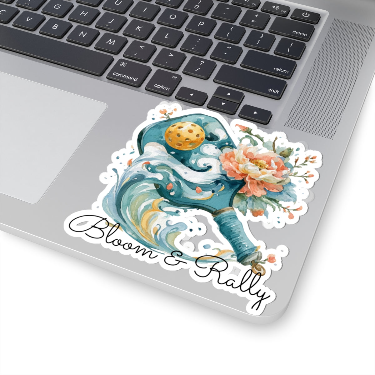Watercolor Pickleball Paddle Sticker | Floral Pickleball Kiss-Cut Sticker