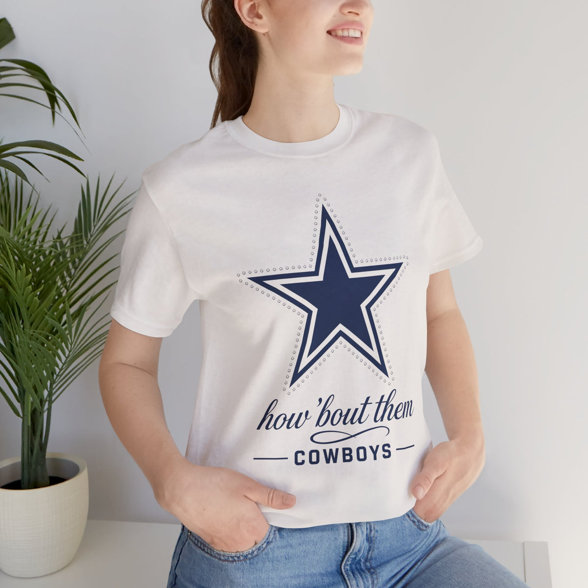 Cowboys Tshirt for Women, How Bout Them Dallas Football Tee for Game Day, Sunday Watch Party Top for Her, Fan Shirt for Wife and Girlfriend