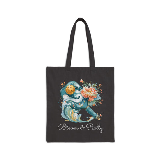 Floral Pickleball Tote Bag | Bloom & Rally Canvas Tote