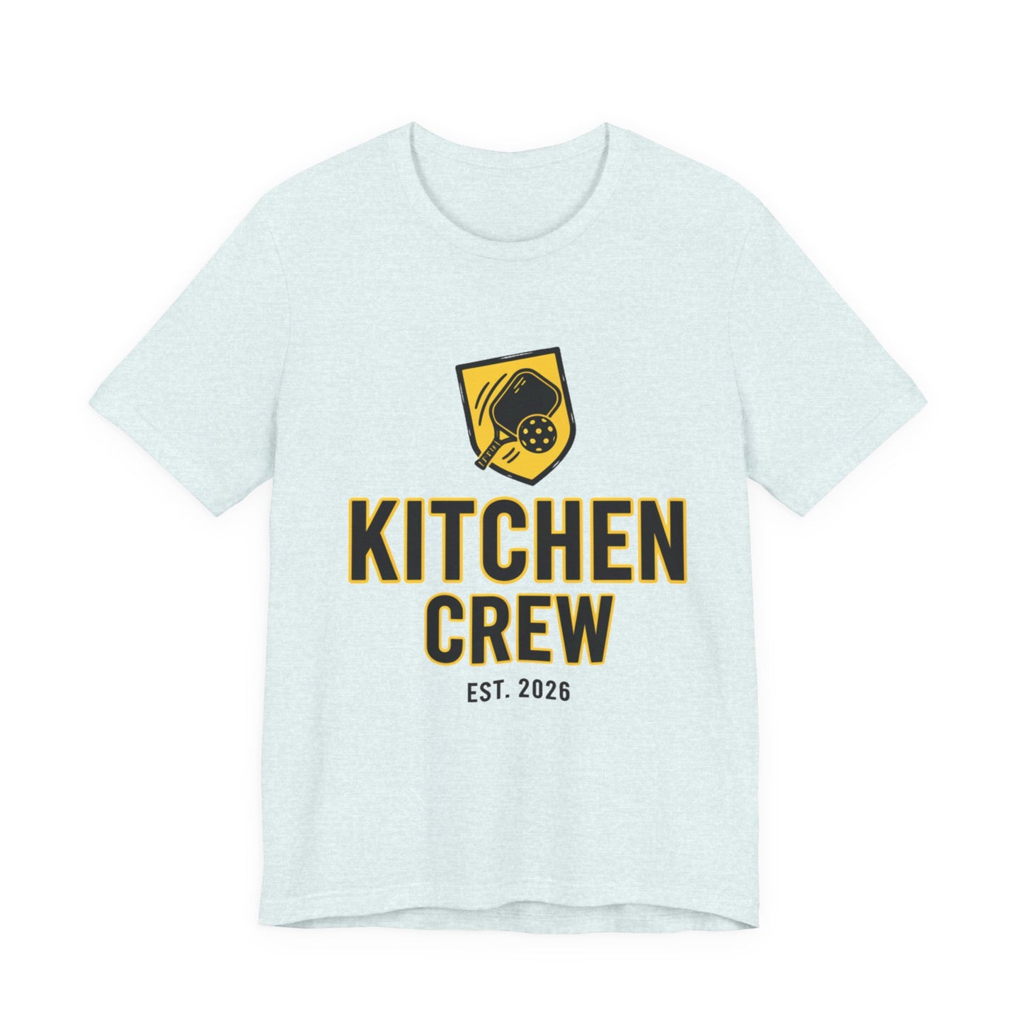 Kitchen Crew Pickleball T-Shirt, Pickleball Player Tee with Paddle Print