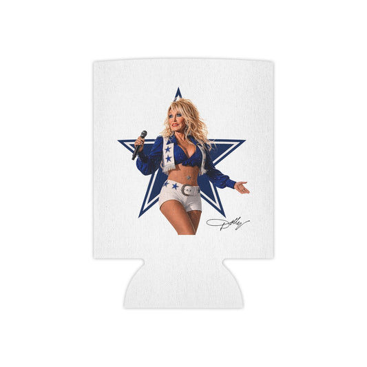 Dolly Cowboys Koozie for Lake Day, Boat Can Cooler for Dad, Camping Fan Gear for Husband, Fishing Trip Koozie for Dallas Football Fans