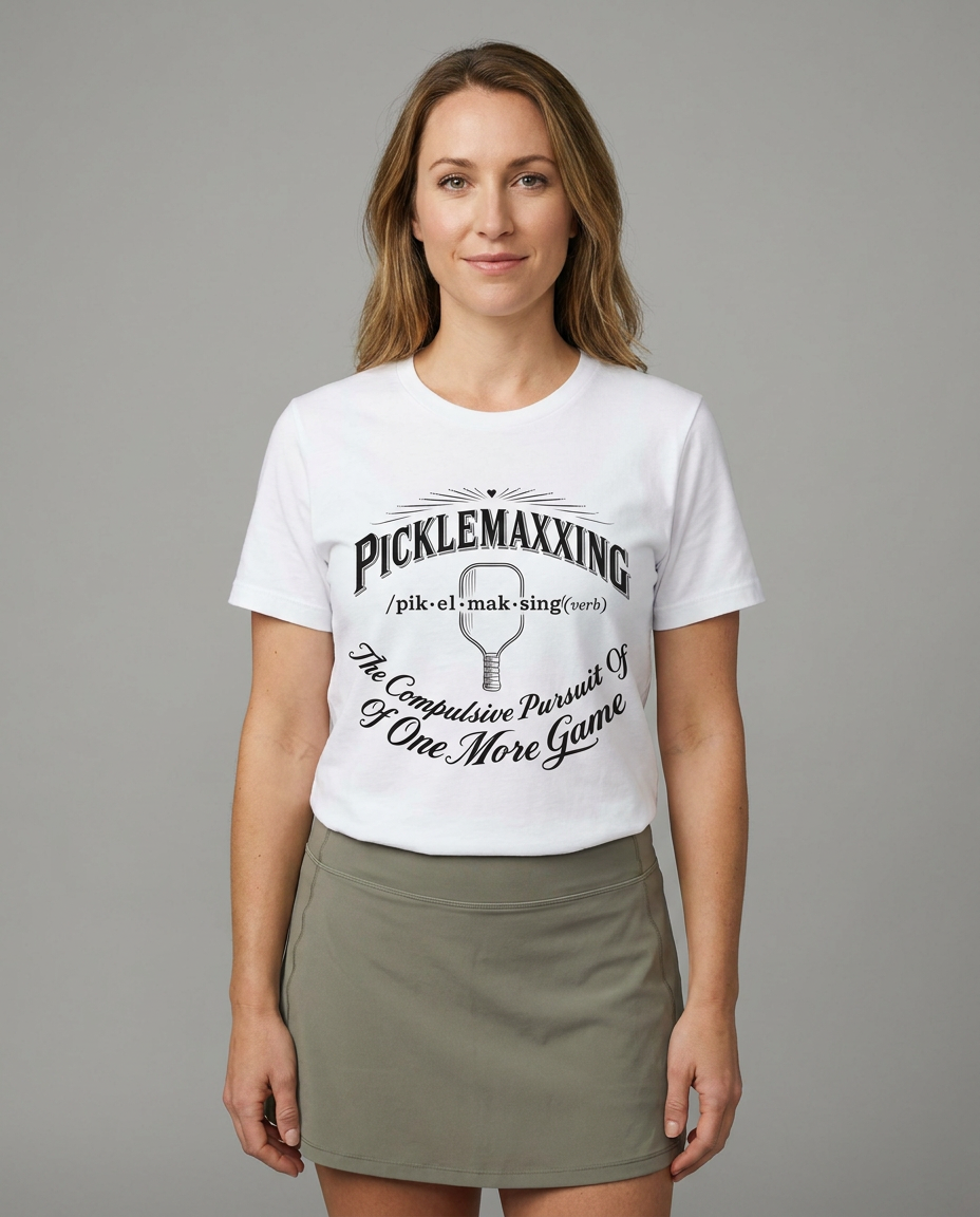 Picklemaxxing Pickleball T-Shirt, Vintage Dictionary Print Tee for Players