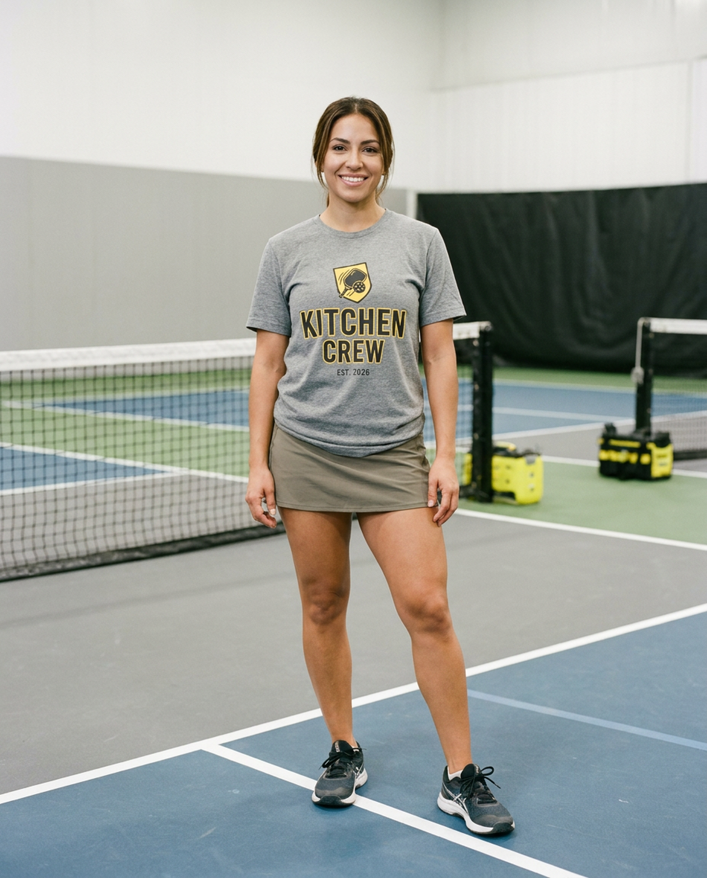 Kitchen Crew Pickleball T-Shirt, Pickleball Player Tee with Paddle Print