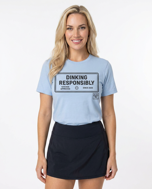 Dinking Responsibly Pickleball Shirt, Funny Pickleball Player Tee