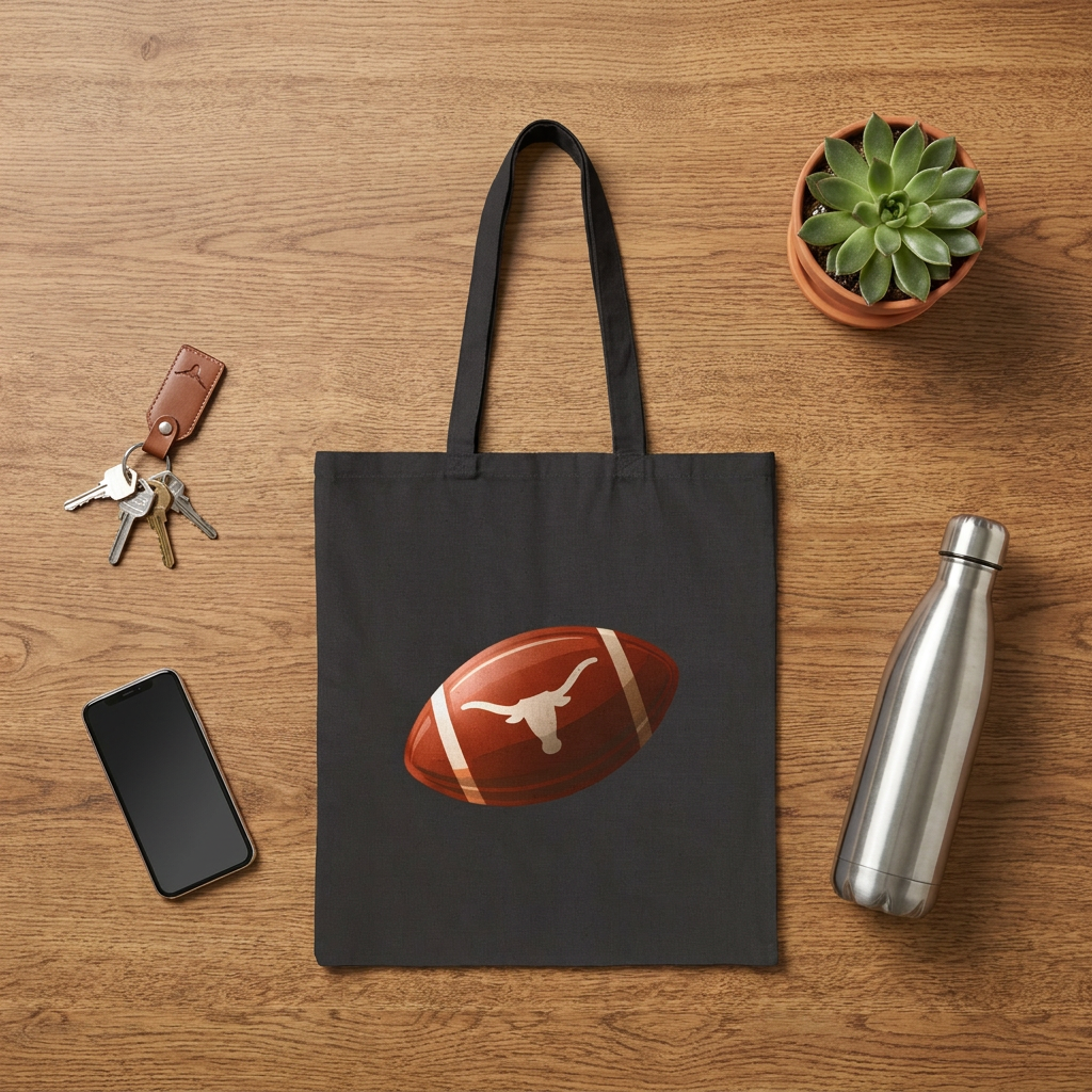 Longhorn Tote Bag for Women, Texas Football Fan Carryall, UT Austin Bag for Dad and Mom, Everyday Work Purse, Tailgate Accessories
