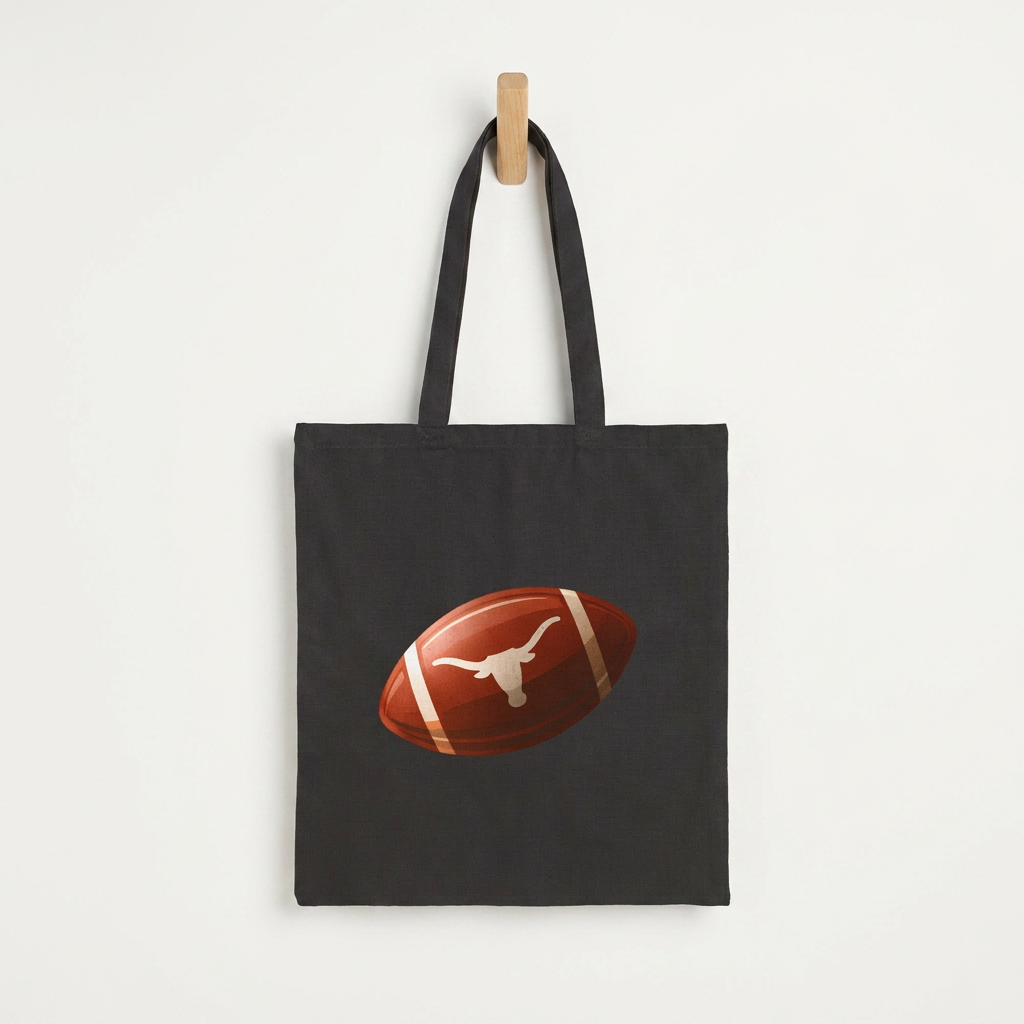 Longhorn Tote Bag for Women, Texas Football Fan Carryall, UT Austin Bag for Dad and Mom, Everyday Work Purse, Tailgate Accessories