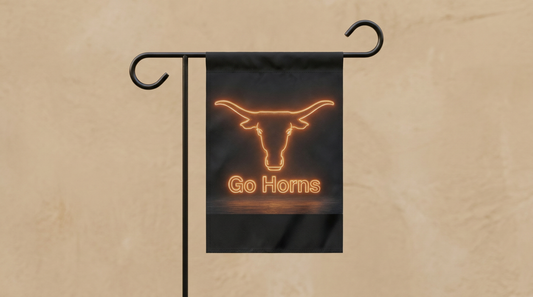 Longhorn Flag for College Student, Dorm Room and Man Cave Banner, Retro Texas Yard Decor, UT Alumni Porch Flag for New Grad and Dad