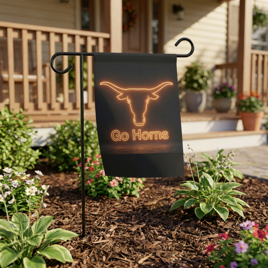 Longhorn Flag for College Student, Dorm Room and Man Cave Banner, Retro Texas Yard Decor, UT Alumni Porch Flag for New Grad and Dad