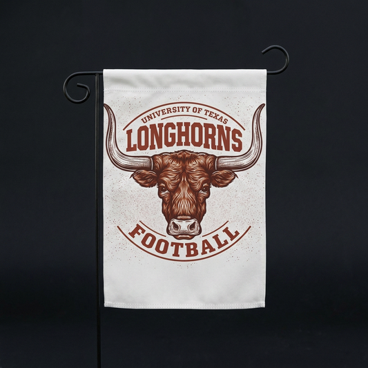 Texas Longhorns Flag for Dad, UT Decor for Front Porch and Outdoor Garden, Yard Banner for Man Cave, Football Fan Flag for Grad and Mom