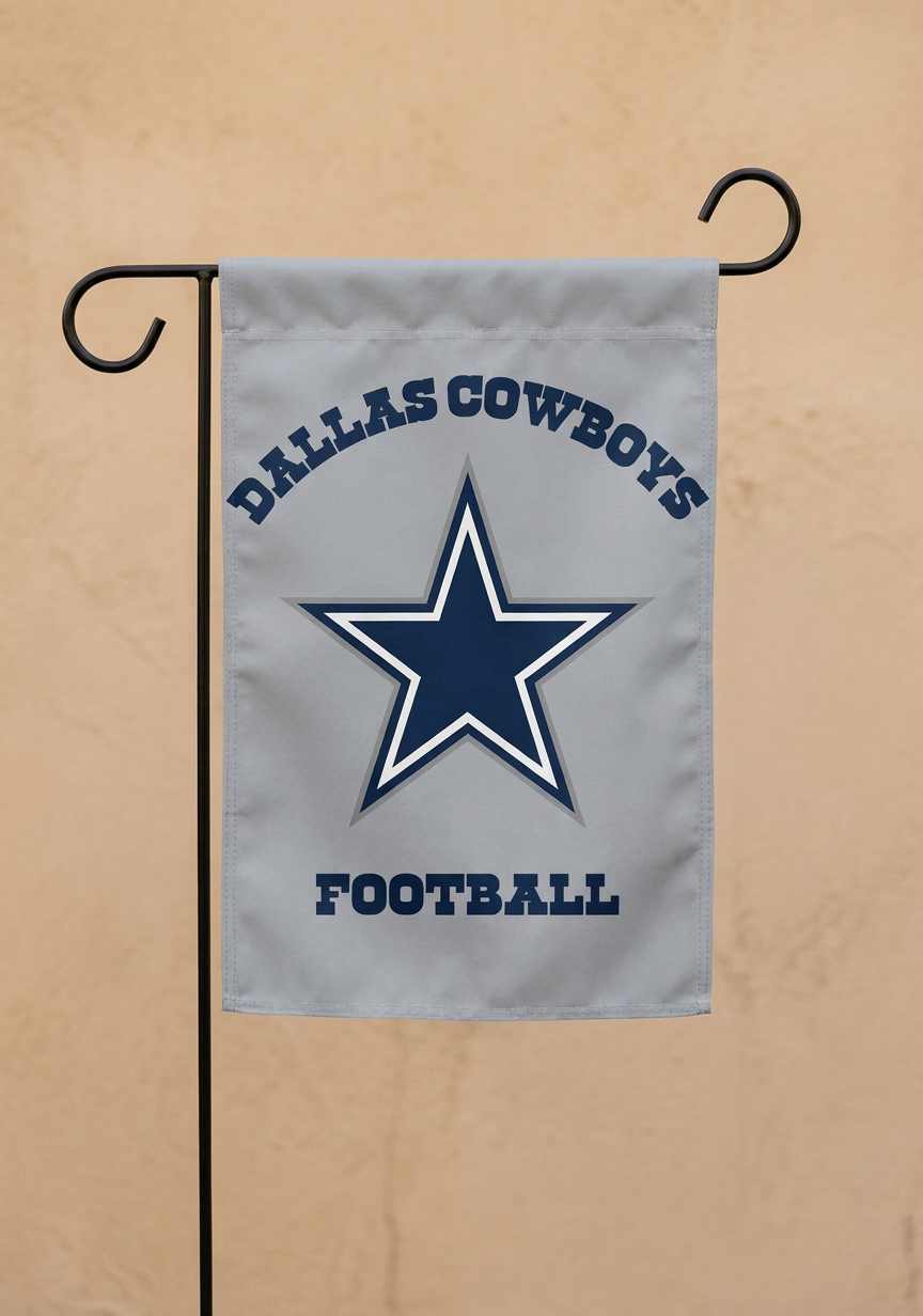 Dallas Cowboys Flag for Dad, NFL Garden Decor for Front Porch and Outdoor Yard, Football Season Banner, Game Day Yard Flag for Husband
