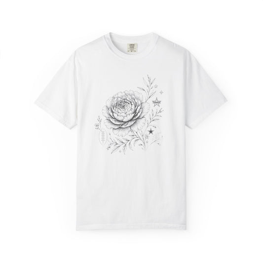 Cowboys Shirt for Women, Dallas Comfort Colors Peony Floral Tee, Cottagecore Football Top for Game Day, Flower Tee for Her and Wife