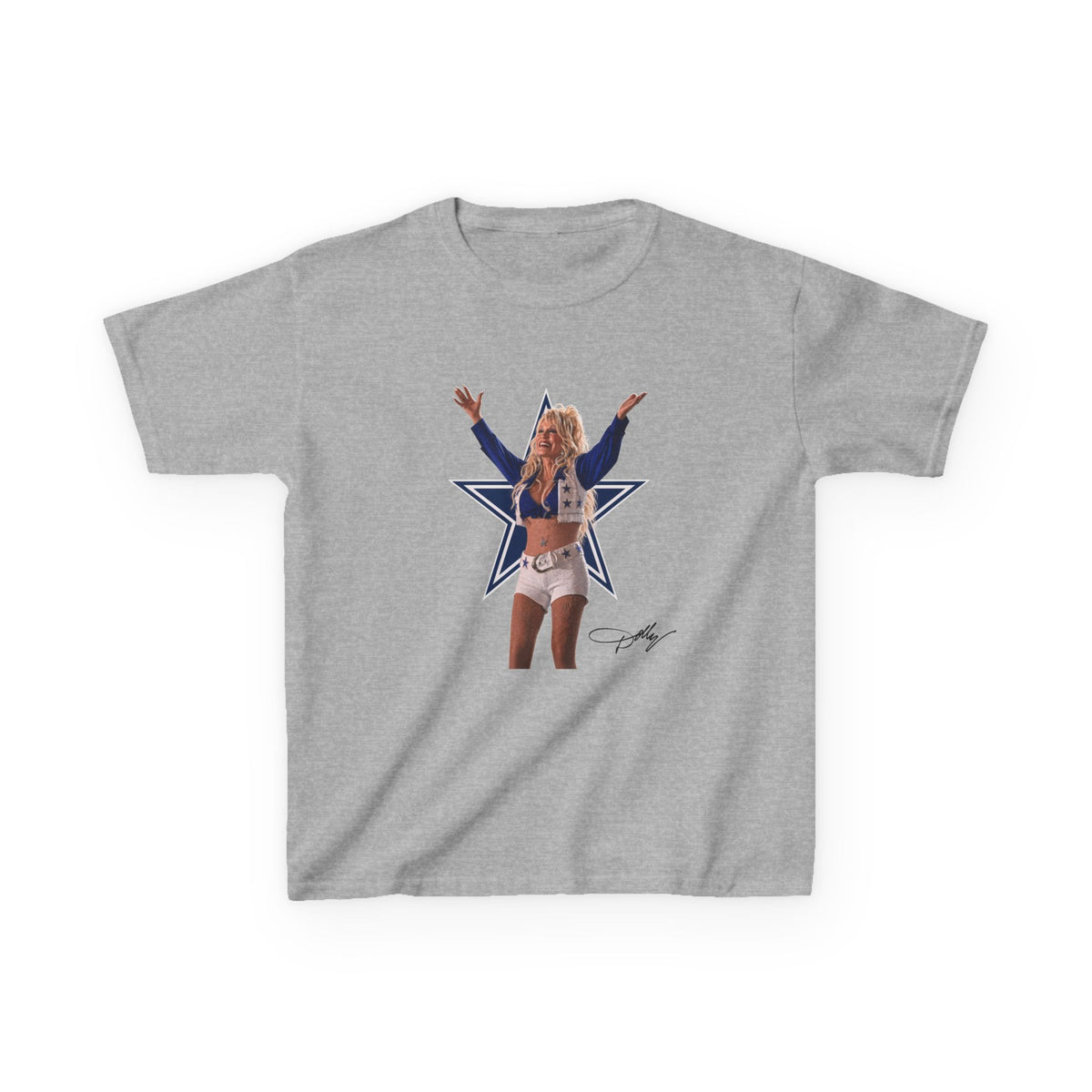Kids Tee, Dolly Parton Cowboys Halftime Youth Shirt for Mom and Me Matching Game Day, Little Dallas Fan Outfit, Navy Star Graphic Tee