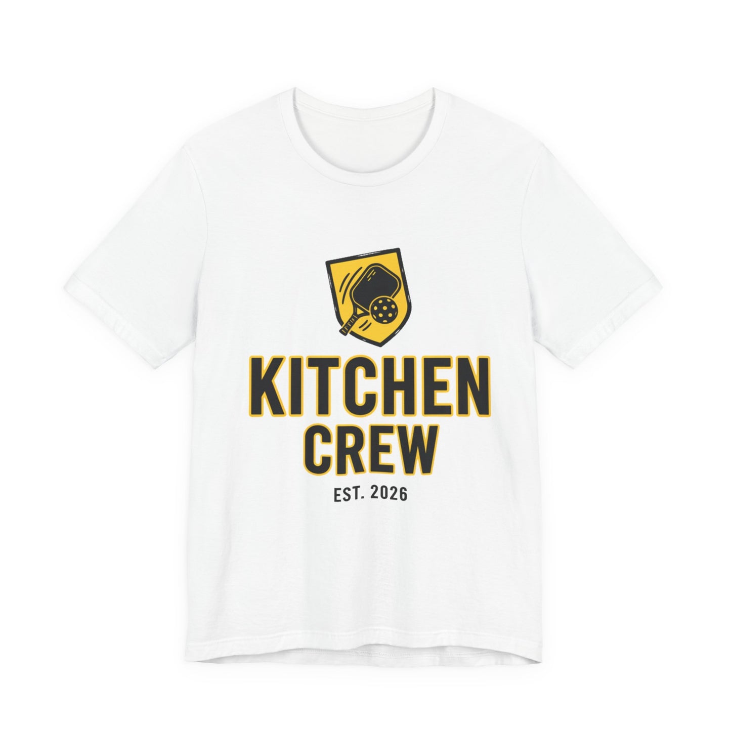 Kitchen Crew Pickleball T-Shirt, Pickleball Player Tee with Paddle Print