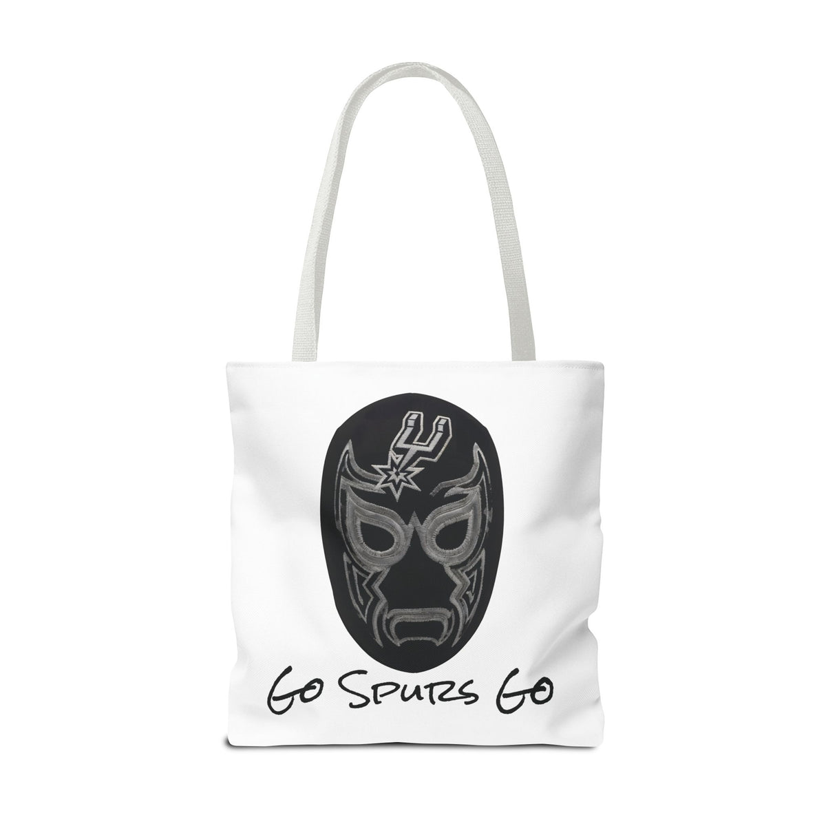Lucha Libre Tote Bag for Women, Luchador Mask Art Carryall, Go Spurs Go Market Purse for Basketball Fan, San Antonio Bag for Mom