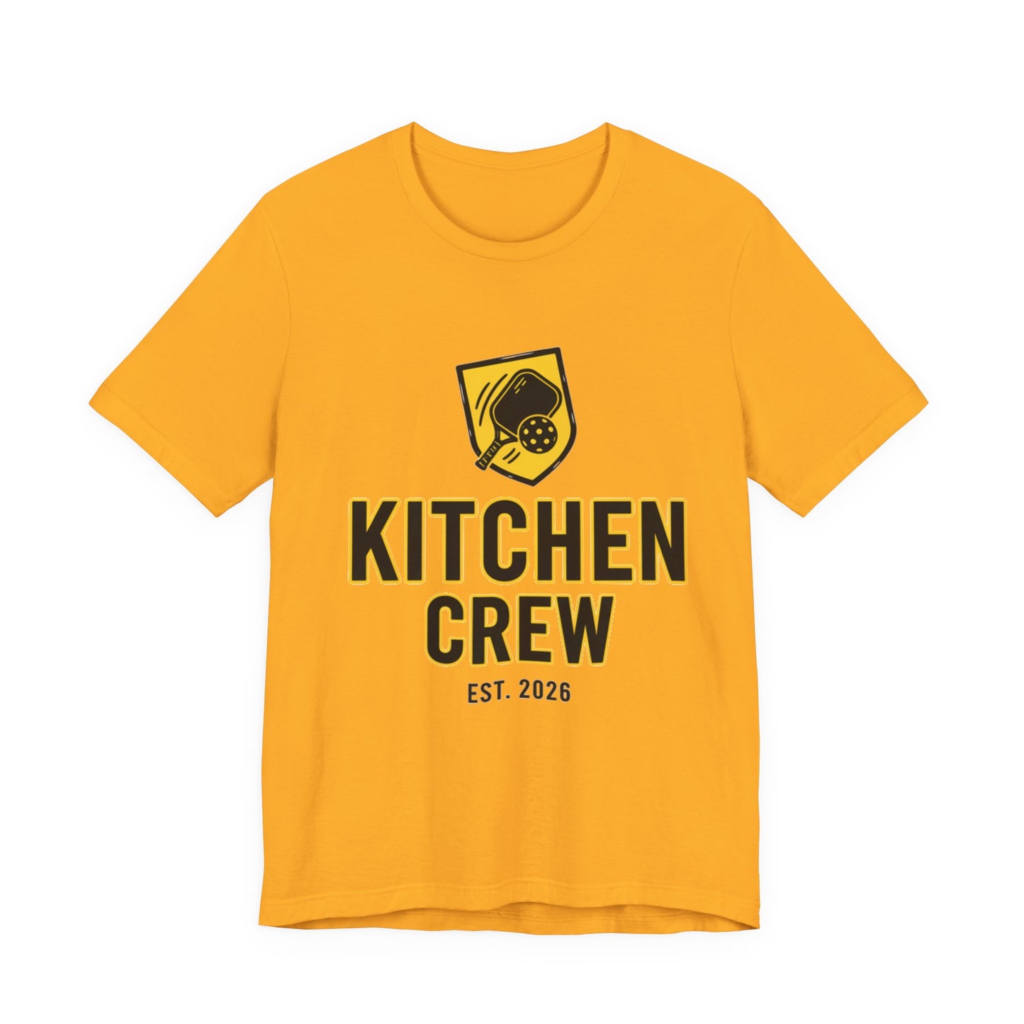 Kitchen Crew Pickleball T-Shirt, Pickleball Player Tee with Paddle Print