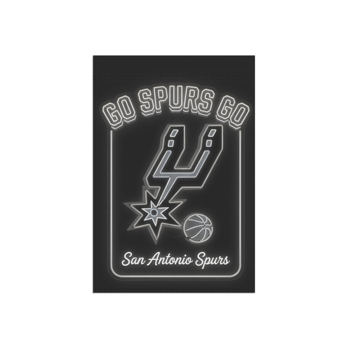 Man Cave Flag, San Antonio Spurs Silver and Black Banner, Double Sided Garage and Tailgate Decor for Basketball Fans