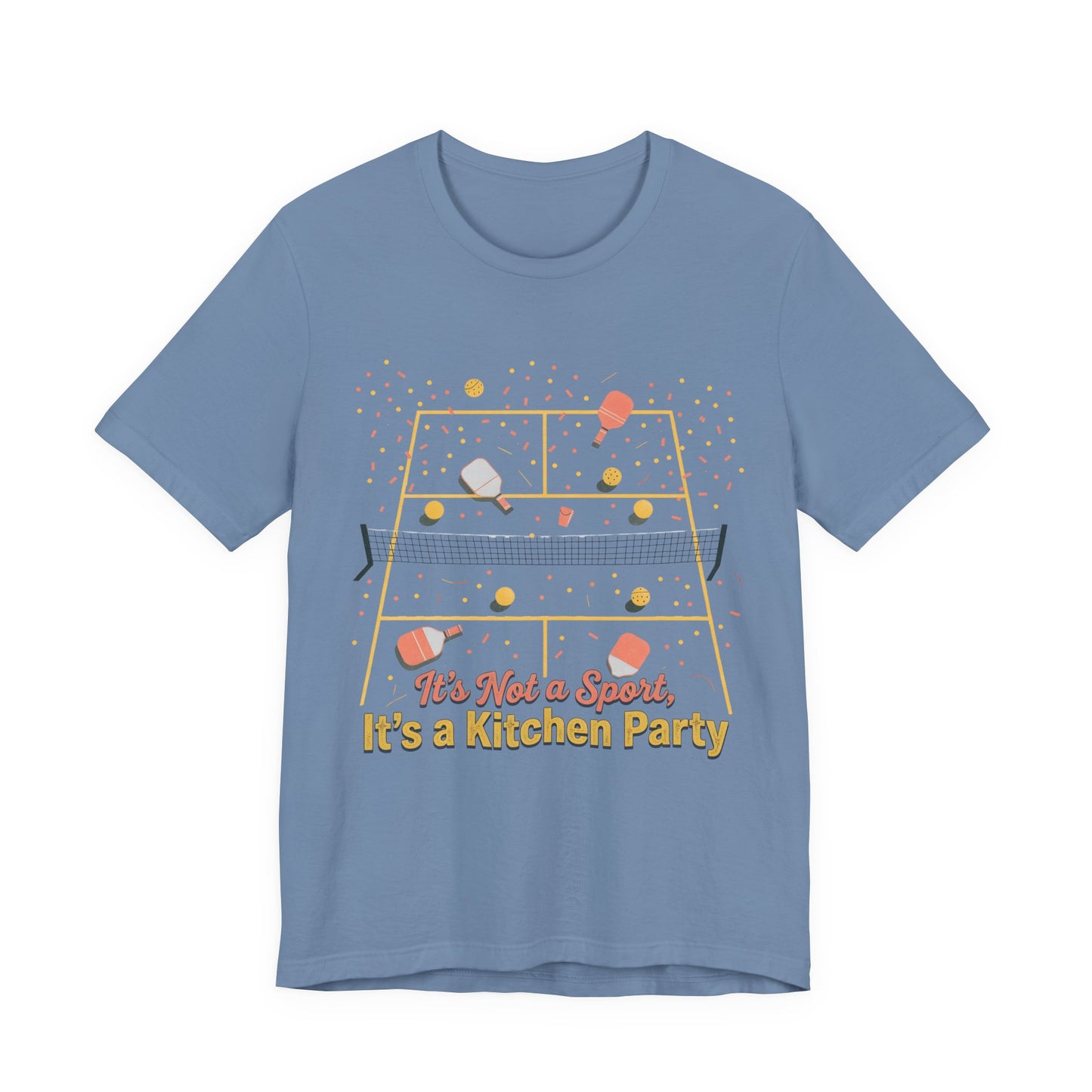 Pickleball Kitchen Party Graphic Tee - Funny Pickleball Player Shirt