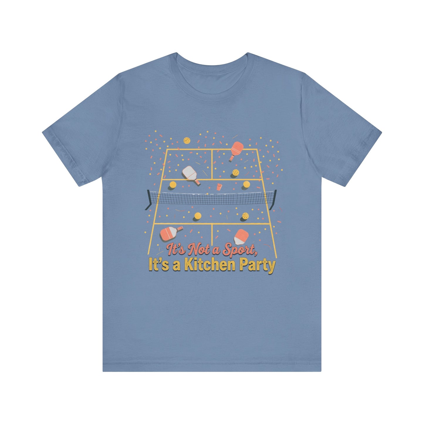 Pickleball Kitchen Party Graphic Tee - Funny Pickleball Player Shirt