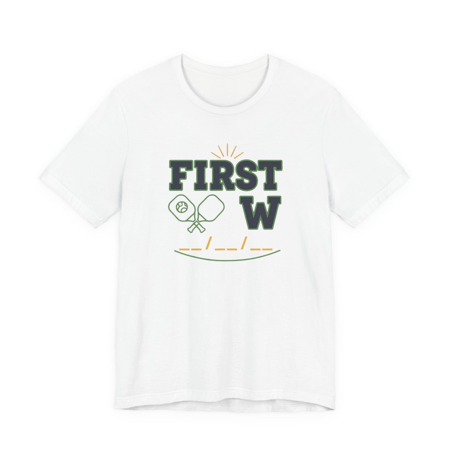 First W Pickleball Custom Date Milestone T-Shirt
