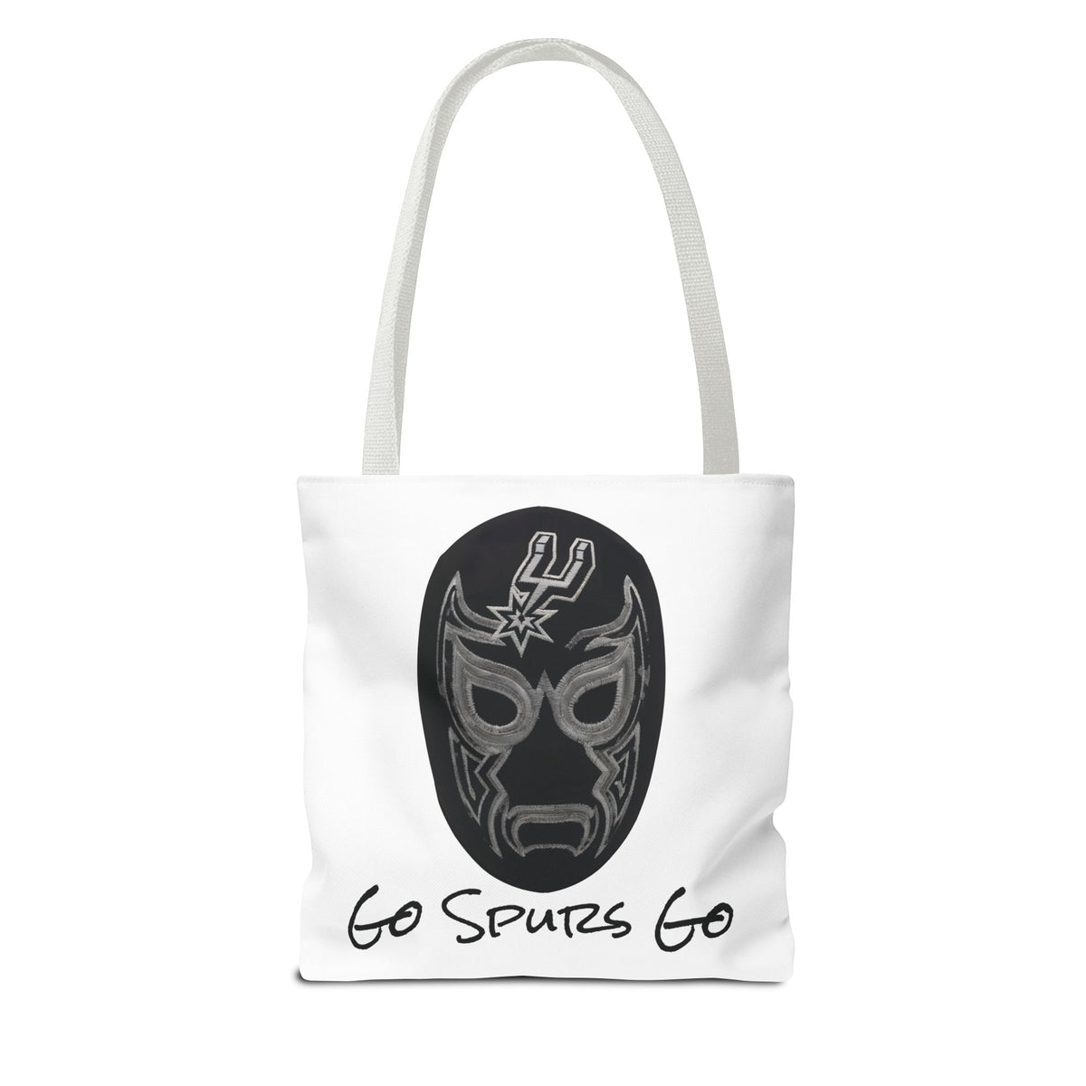 Lucha Libre Tote Bag for Women, Luchador Mask Art Carryall, Go Spurs Go Market Purse for Basketball Fan, San Antonio Bag for Mom