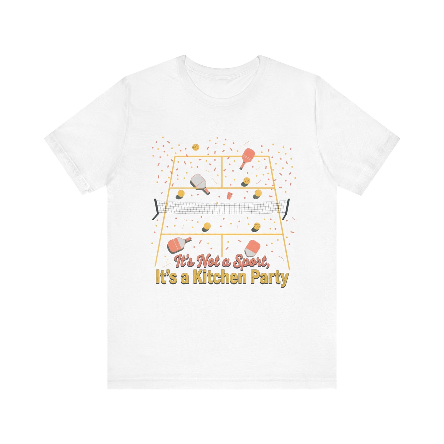 Pickleball Kitchen Party Graphic Tee - Funny Pickleball Player Shirt