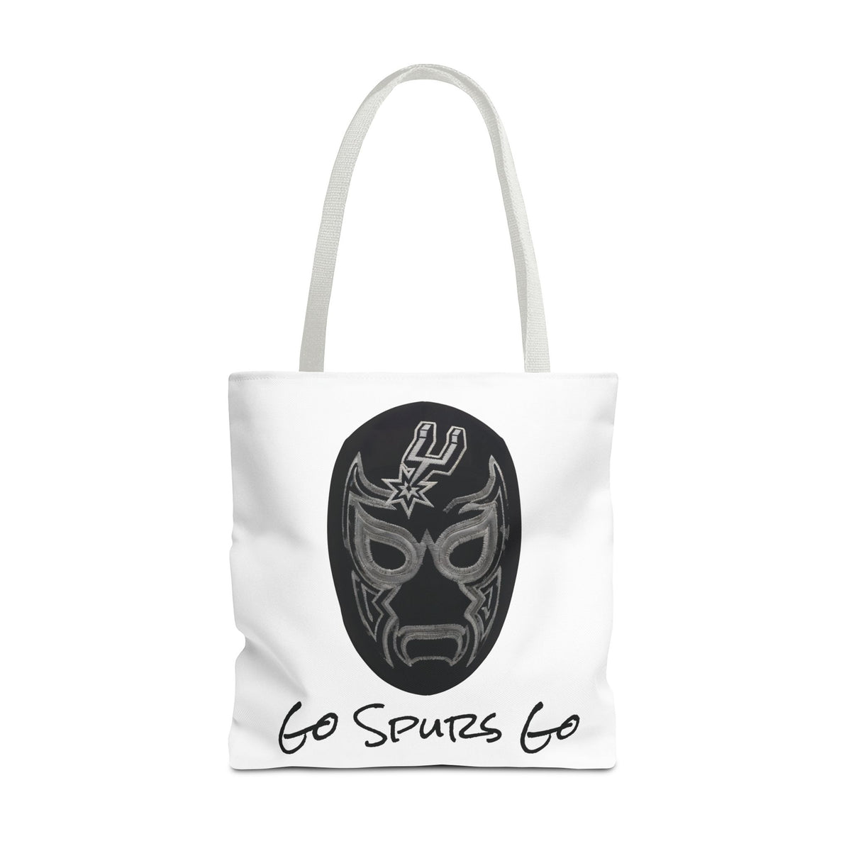 Lucha Libre Tote Bag for Women, Luchador Mask Art Carryall, Go Spurs Go Market Purse for Basketball Fan, San Antonio Bag for Mom