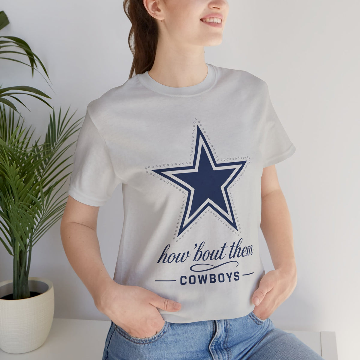 Cowboys Tshirt for Women, How Bout Them Dallas Football Tee for Game Day, Sunday Watch Party Top for Her, Fan Shirt for Wife and Girlfriend