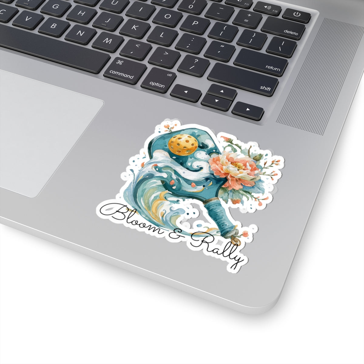 Watercolor Pickleball Paddle Sticker | Floral Pickleball Kiss-Cut Sticker