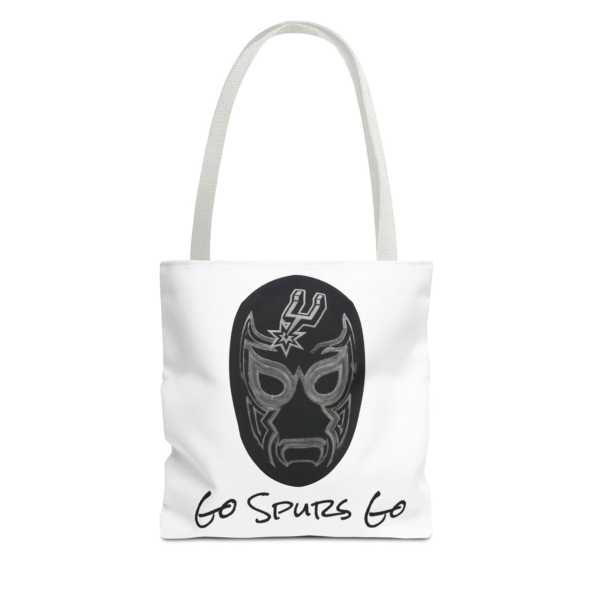 Lucha Libre Tote Bag for Women, Luchador Mask Art Carryall, Go Spurs Go Market Purse for Basketball Fan, San Antonio Bag for Mom
