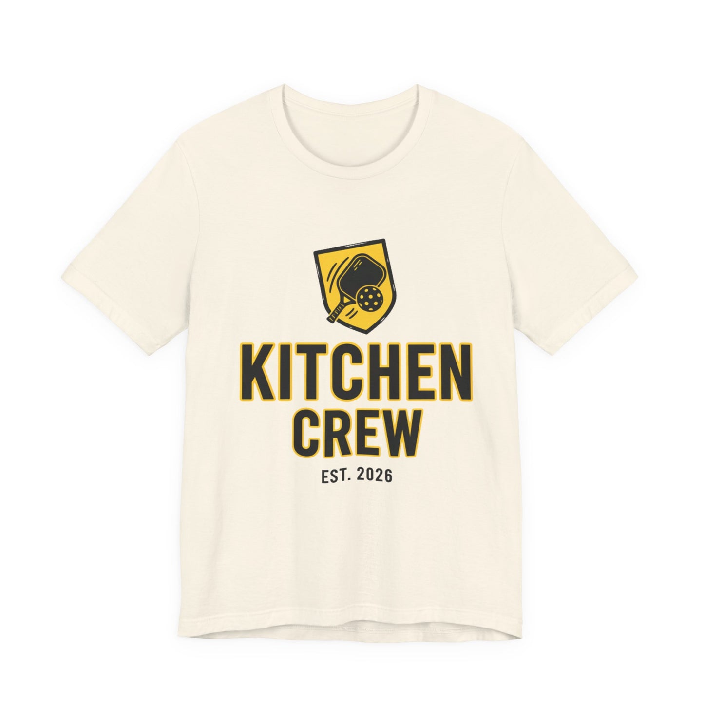 Kitchen Crew Pickleball T-Shirt, Pickleball Player Tee with Paddle Print
