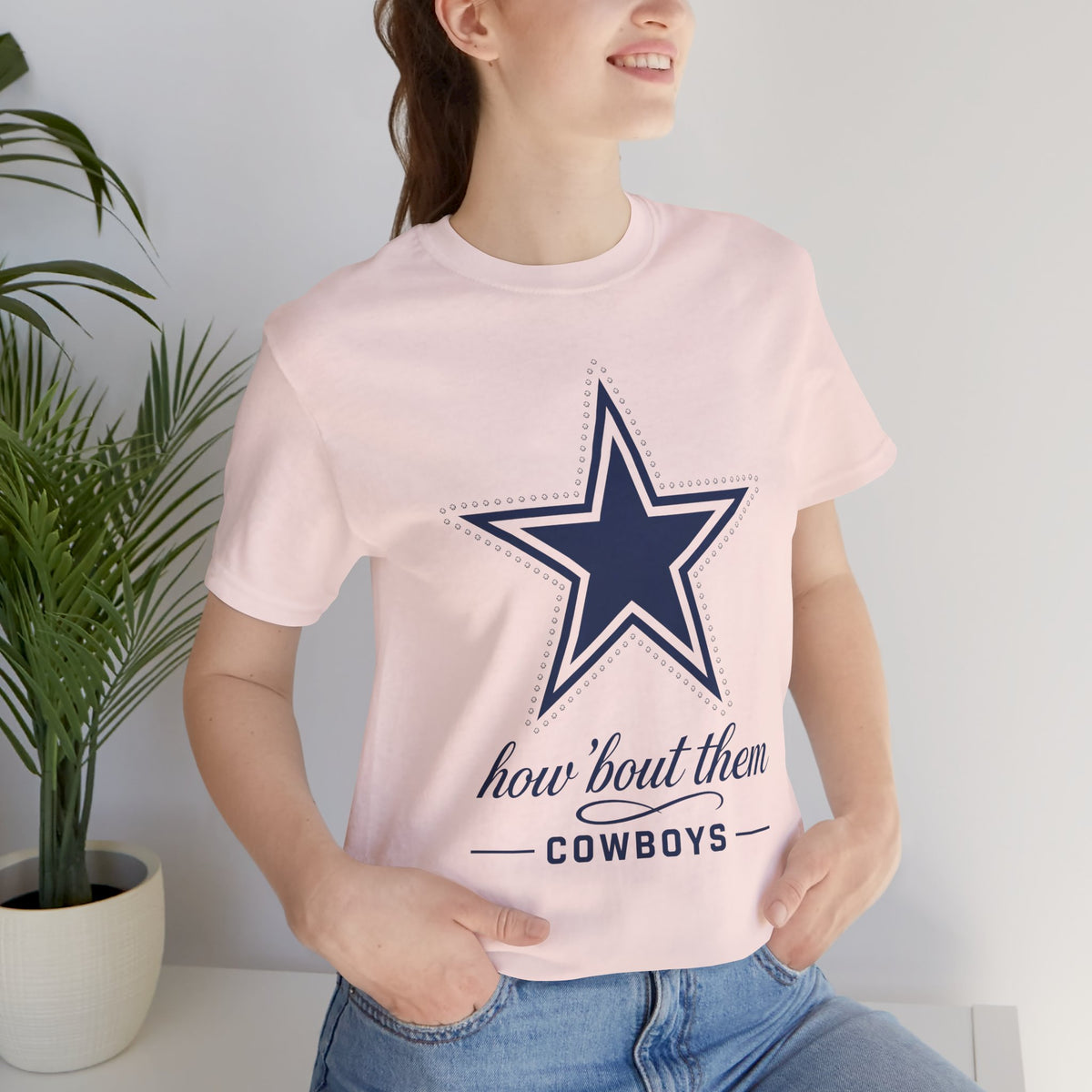 Cowboys Tshirt for Women, How Bout Them Dallas Football Tee for Game Day, Sunday Watch Party Top for Her, Fan Shirt for Wife and Girlfriend