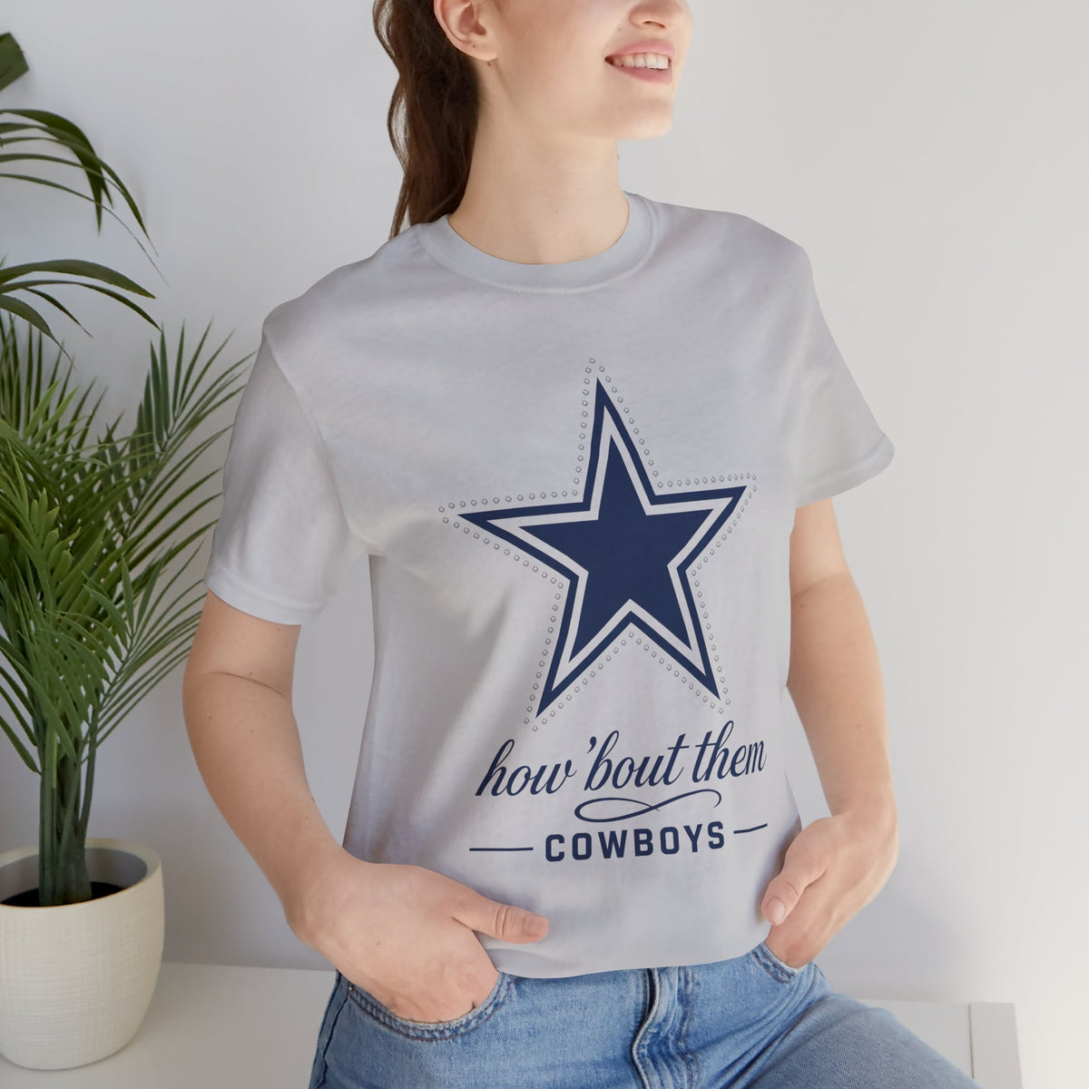 Cowboys Tshirt for Women, How Bout Them Dallas Football Tee for Game Day, Sunday Watch Party Top for Her, Fan Shirt for Wife and Girlfriend